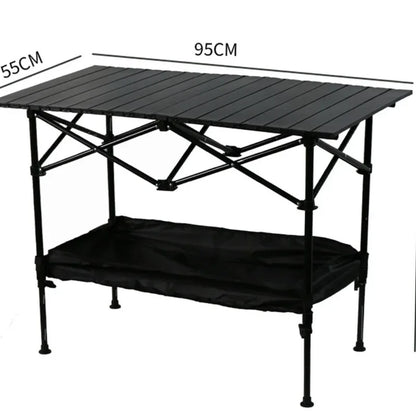 Picnic Camping Adjustable Lightweight Egg Roll Folding Table Outdoor Adjustable Table Camping Mesa Plegable Outdoor Furniture
