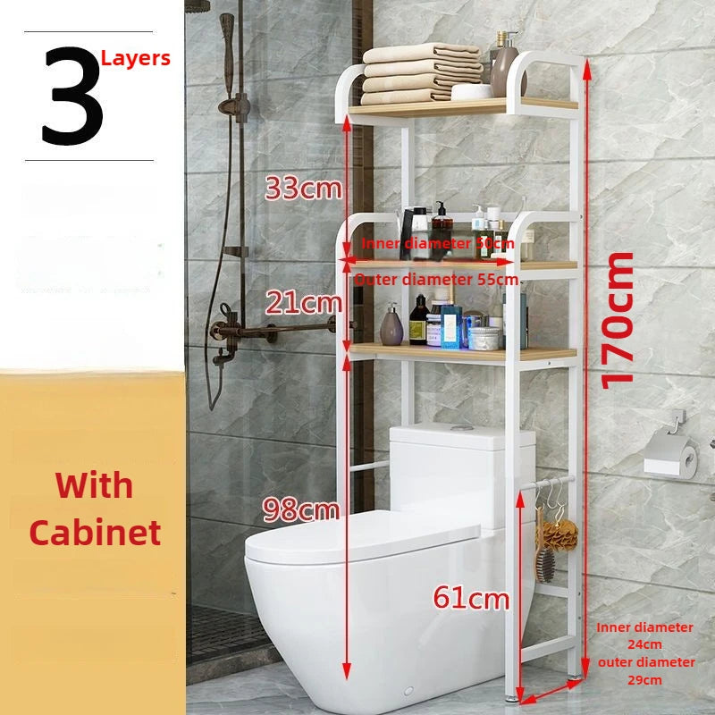 Toilet Storage Rack Stand Organizer Rack Aesthetic Bathroom Shelf Multifunctional Floor Shelves with Drawer Bathroom Accessories