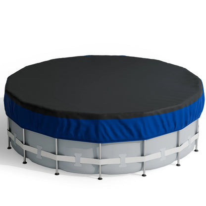 18Ft Round Pool Cover Oxford Fabric Winter Pool Solar Cover for above Ground Pool Waterproof and Dustproof Swimming Pool Cover