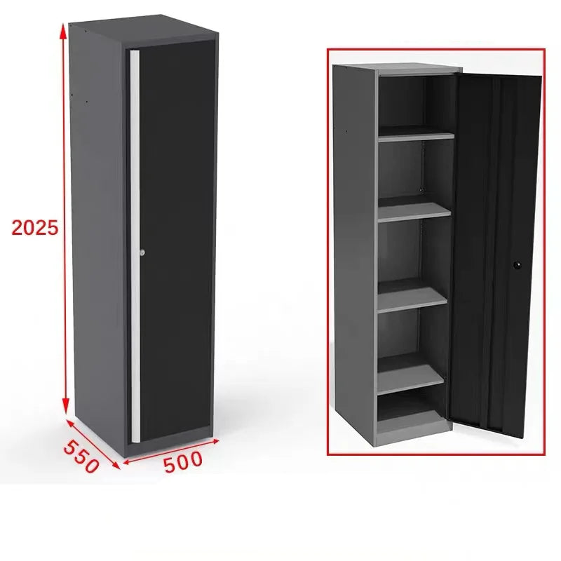 Sturdy Metal Tool Storage Cabinets: Drawer + Single/Double Door Units For Organizing Mechanic Tools In Workshops/Garages