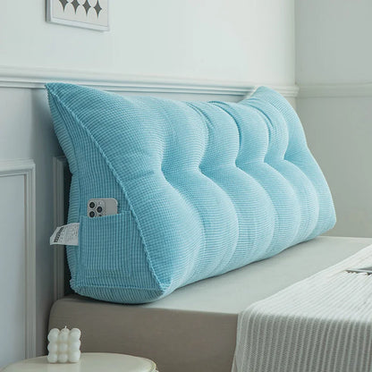 Modern mat e Bede Pillow Soft Plu Tat Bed Headrest Mobile Phone Play Waist Support Bed Barest Pad