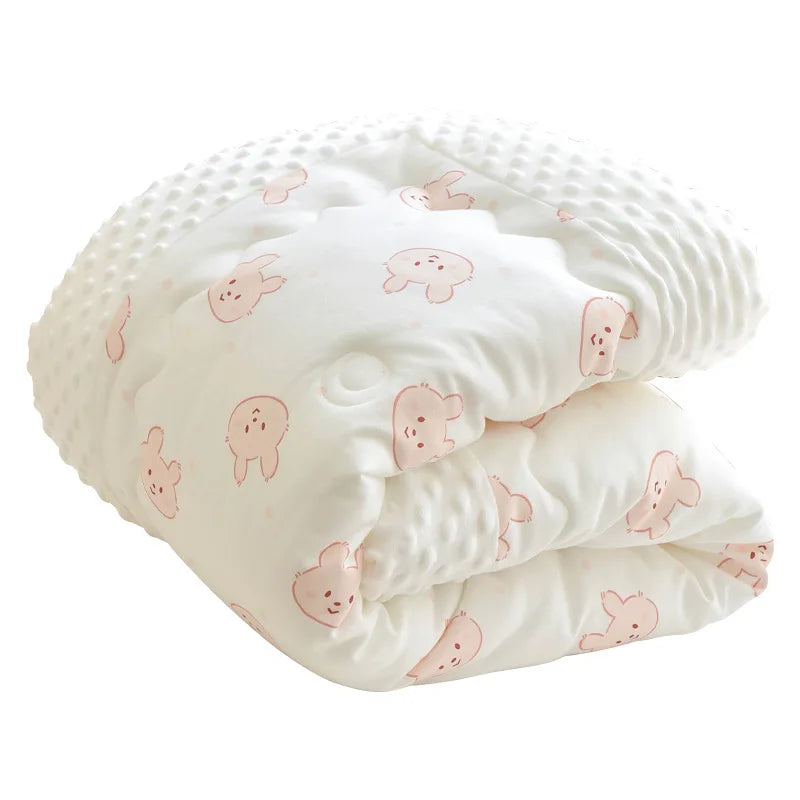 100x120cm Baby Quilted Blanket Summer Soft Nap Cover Bed Blanket Newborn Infant Swaddle Wrap 4 Seasons Coverable Quilt blanket