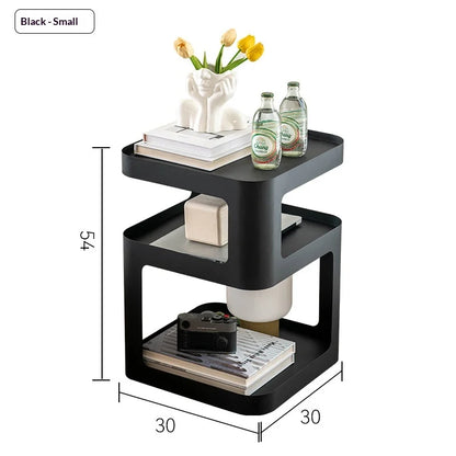 Nordic Minimalist Iron Frame Small Coffee Table Side Table Living Room Sofa Bedside Table Home Furniture Light Luxury Furniture