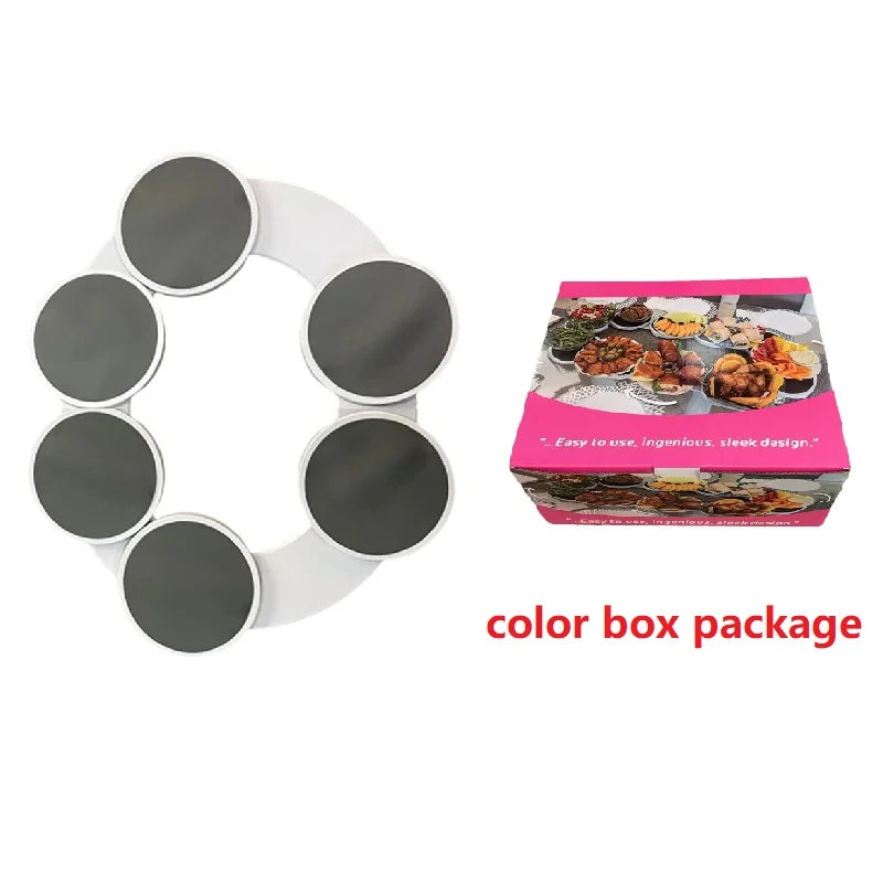 Kitchen Dining Table Turntable Kitchen Countertop Turntable 360 Degree Rotation Versatile Heat Resistant for Rectangular Table