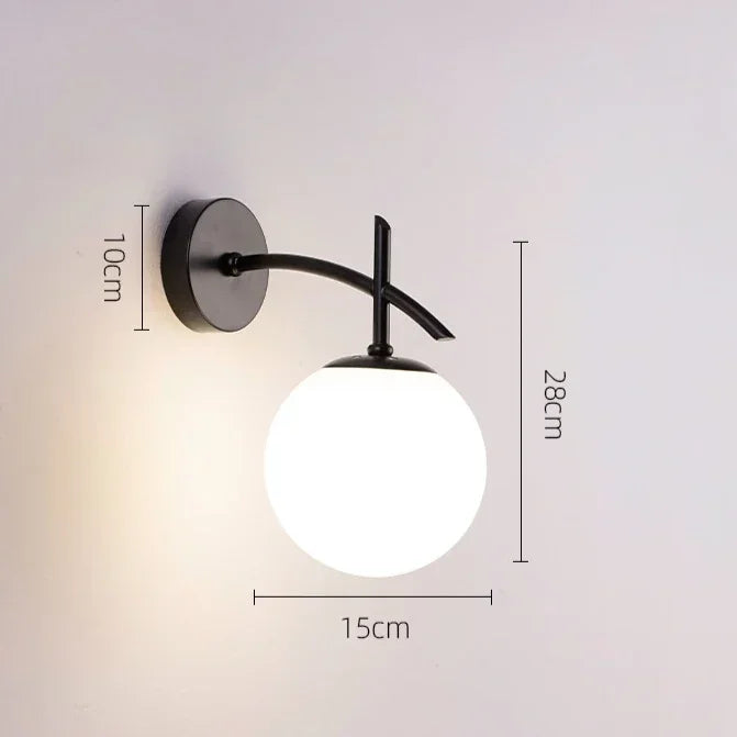 Simple Modern Living Room Background Lamp Bedroom Bedside Lights Minimalist Creative Corridor Wall Lamp