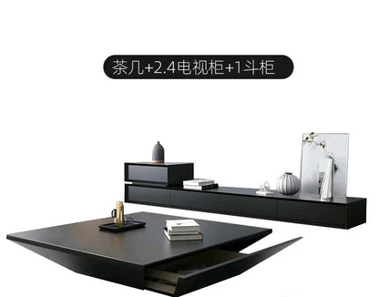 Nordic Modern Simple Square Creative Living Room TV Cabinet and Tea Table Combination