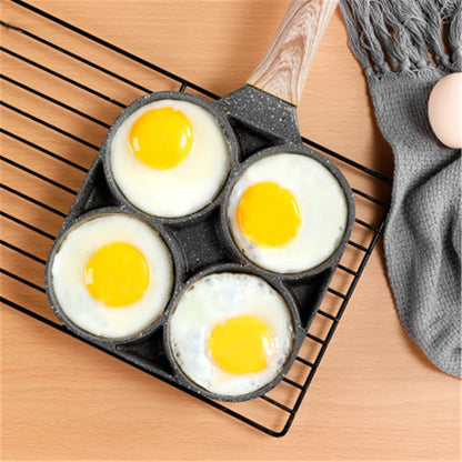 Four-hole Frying Pot Thickened Omelet Pan Non-stick Egg Pancake Steak Pan Cooking Egg Ham Pans Breakfast Maker