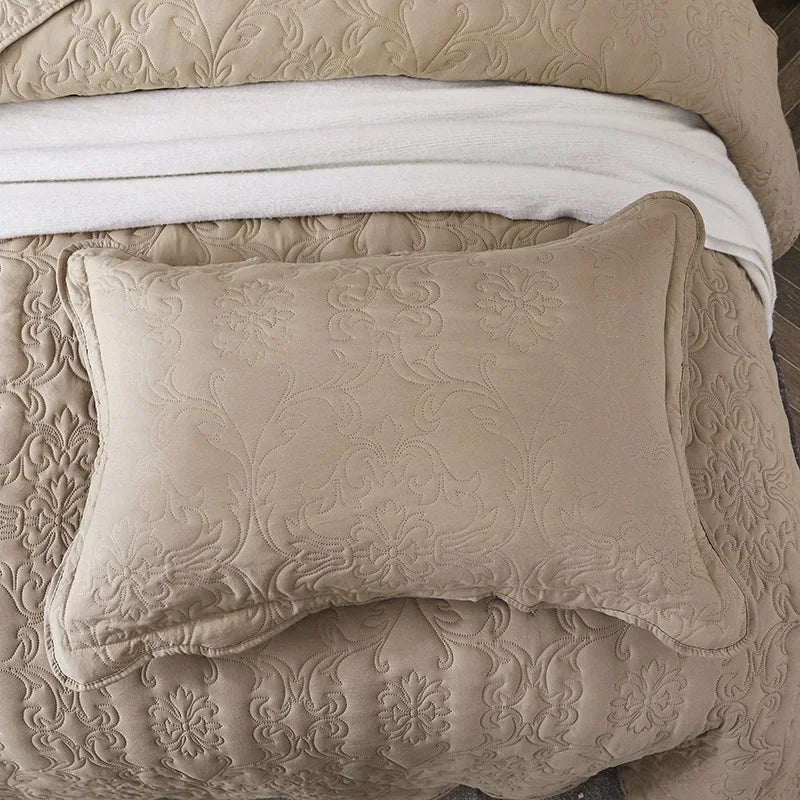 Solid Color Plant Jacquard Bedspread Quilted Bed Covers Bedspread Large Size Coverlet for Bed 220x240/240x250cm