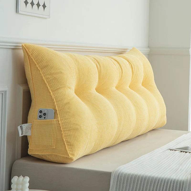 Modern mat e Bede Pillow Soft Plu Tat Bed Headrest Mobile Phone Play Waist Support Bed Barest Pad