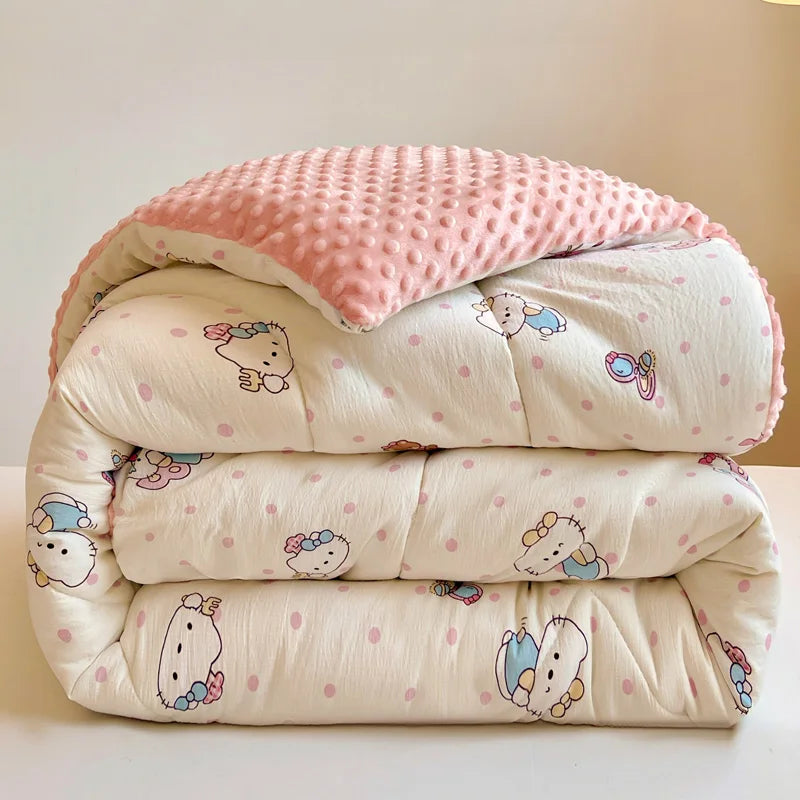 Thi Waable Polyester Fiber Filled Blanket for Students And Adults Spring Autumn Winter Brand New Condition from China