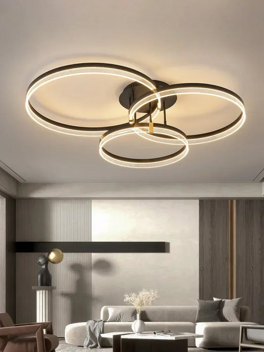 Living room lamp 2024 new Nordic s simple modern atmospheric lighting ceiling creative bedroom    LED lights