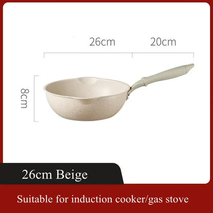 Durable Non-Stick Deep Wok Pan Frying Pan Maifan Stone Home Steak Pancake Cooking Pots Skillet Saucepan Kitchen Cookware Utensil