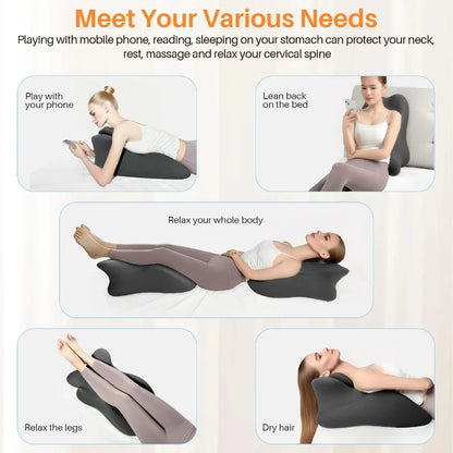 1Set Memory Foam Ergonomic Prone Pillow Multi-Positional Wedge Pillow WithRemovable Cover Couple Bed Pillow  Massage Bed