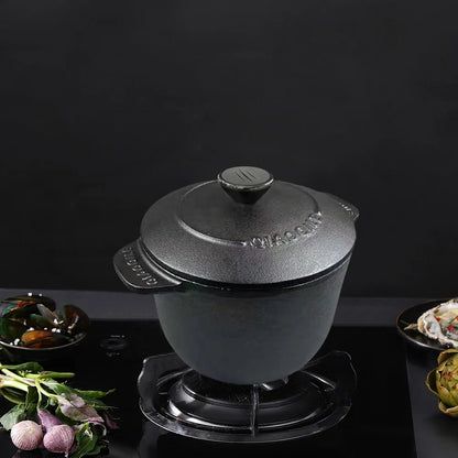 Cast Iron Rice Cooker Deepened Rice Pot Induction Compatible Thickened Rice Stewpot Dutch Oven Cooking Utensils