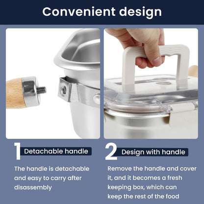 Deep Fryer Pot Stainless Steel Frying Pan with Basket and Lid Portable Square Deep Frying Pots Food Grade Cooking Tools Kitchen