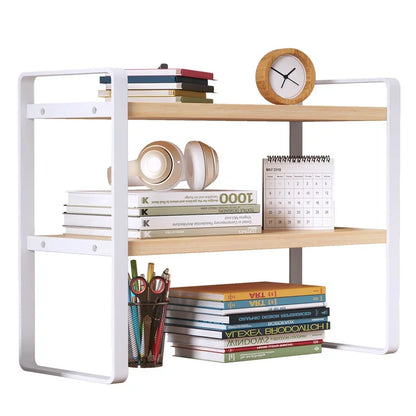 Shelf Desktop Storage  Bookshelf Student Document Shelf  Computer Racks Tiered Cabinet Office Accessories Stationery Holder