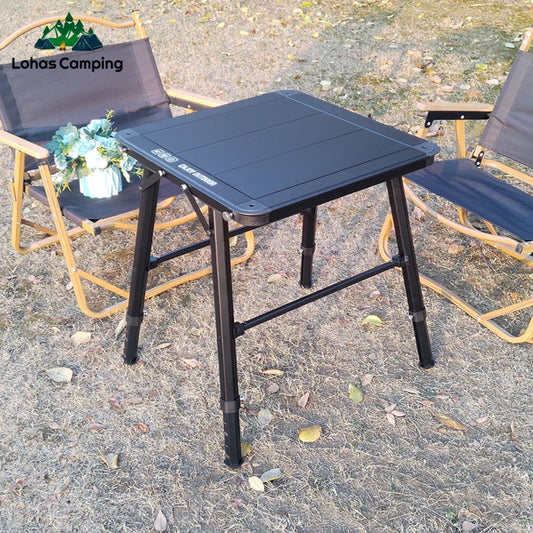 Lohascamping Folding IGT table 1.5 Unit Lightweight Backpack camp roll table Expand adjustable leg desk Desktop burner bbq table