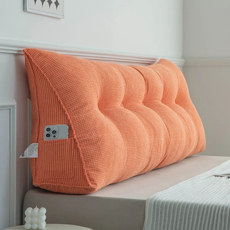 Modern mat e Bede Pillow Soft Plu Tat Bed Headrest Mobile Phone Play Waist Support Bed Barest Pad