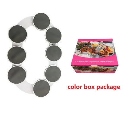 Kitchen Dining Table Turntable Kitchen Countertop Turntable 360 Degree Rotation Versatile Heat Resistant for Rectangular Table