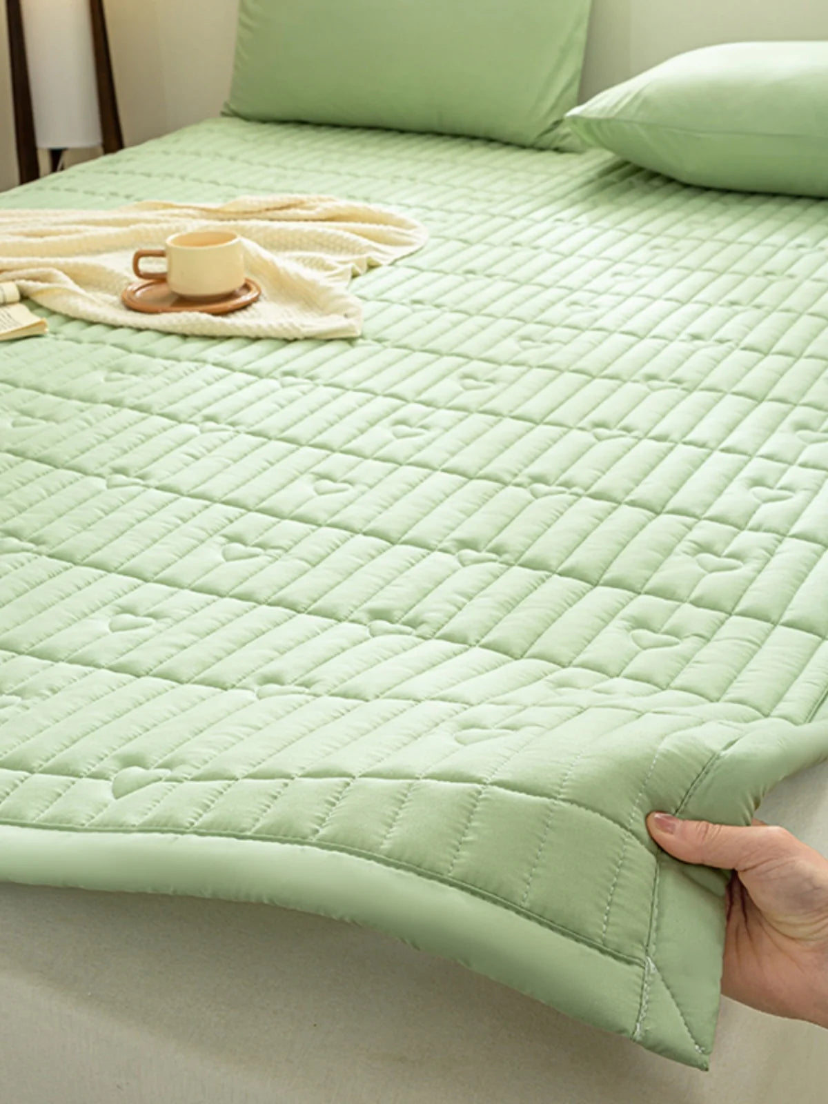Class a Cotton Sandwich Mattr Soft Pad Home Bed Cover Dormi Single Double Bed Quilt All Seasons Universal
