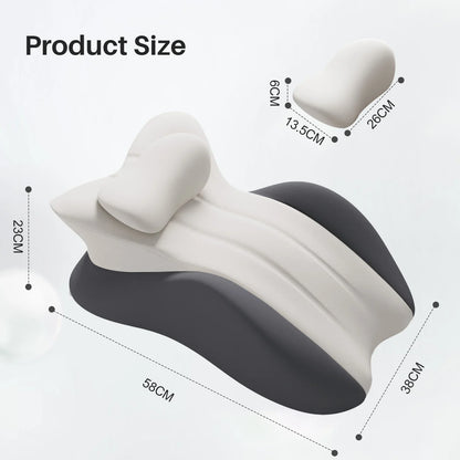 1Set Memory Foam Ergonomic Prone Pillow Multi-Positional Wedge Pillow WithRemovable Cover Couple Bed Pillow  Massage Bed
