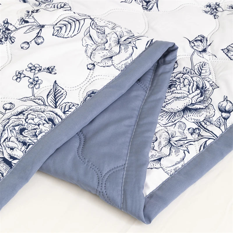 Floral Style Duvet Summer Thin Quilt Skin-friendly Bedspread Air Conditioning Blanket edredones Adults Kids Room Comforter Quilt