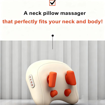 SPA Portable Pillow Massager Lazy Person Leading Shoulder Professional Super Strong Neck Massage Wireless Warm Pillow Type Massa