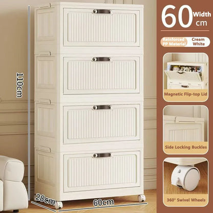 Transparent Foldable Storage Cabinet Large Capacity Refrigerator Storage Box Multi-Specification Multifunction Kitchen Organizer