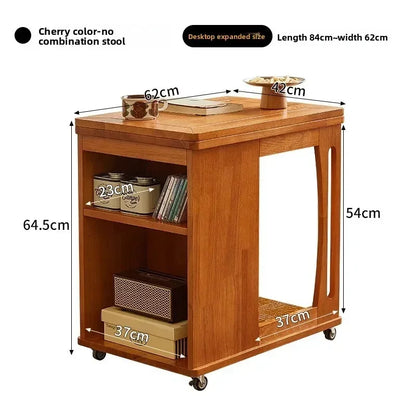 Coffee table removable foldable side table trolley table sofa side cabinet