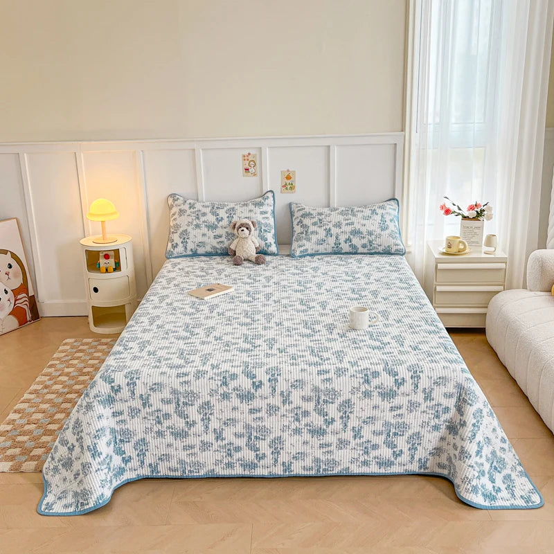 Skin-friendly Bed Cover Printed Bedspread Double Side Design Blanket Home Bedsheet Soft Bedspreads cubrecama (No Pillowcase)