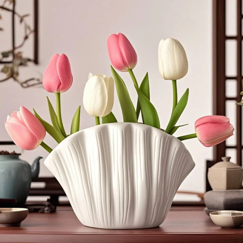 Nordic Vases Modern Home Decoration Vases Ceramics Elegant Room Ornaments Aesthetic Luxury Decor Home Hydroponics Vases