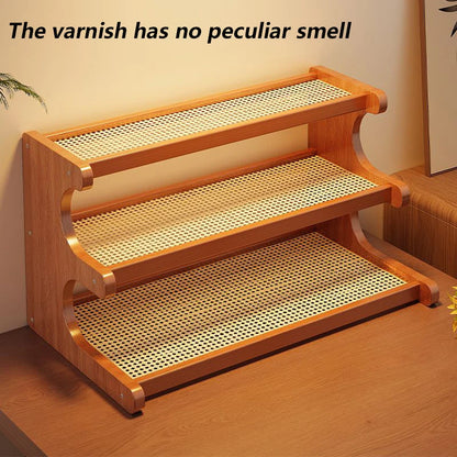 Bamboo Organizer Bathroom Shelves Table Decoration Accessories Bathroom Shelves Large Storage Rack Corner Storage Rack Creative