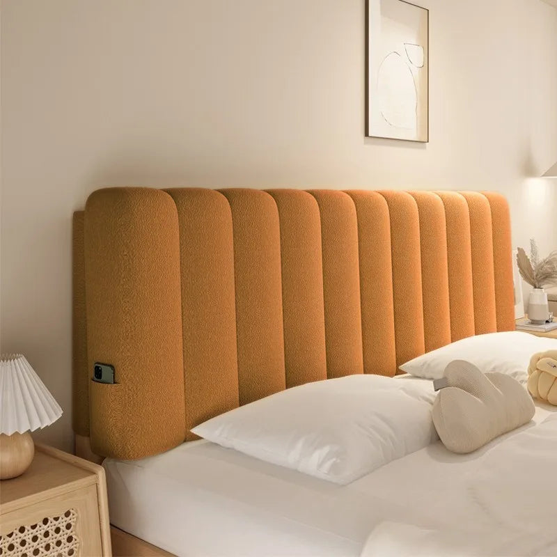 Plush Bed Head Cushions Simple Soft Ergonomic Headboard Cushions Aesthetic Lazy Pillows Home Textile Bedroom Pad Ornaments