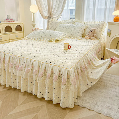 Cotton Bed Sheet Bed Skirt with Elastic Bands Non Slip Mattress Cover for Double King Queen Bed 150x200 180x200 220x200cm