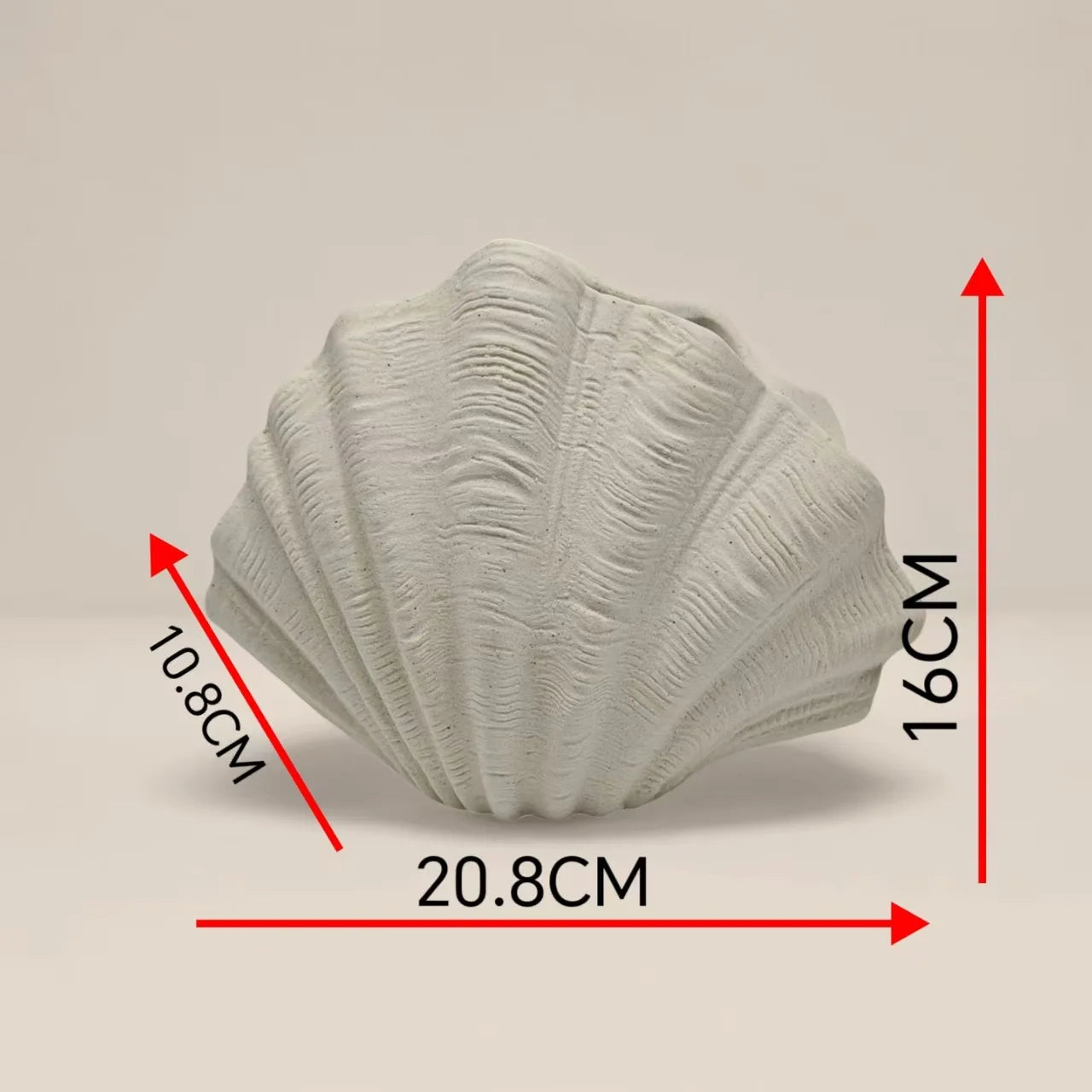 Beige Shell Ornament Ceramic Vase Flower Arrangement Dried Flower Vases Hydroponic Vase Decorative Vases Flowers Vessels Crafts