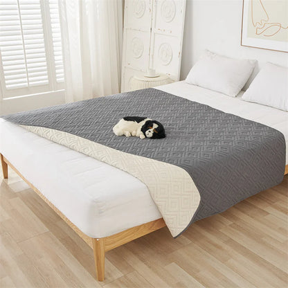 Waterproof Bedspread Pets Dog Cat Kids Urine Pad Bed Sheet Cover Quilted Mattress Pads Washable Mattress Protector Covers Solid