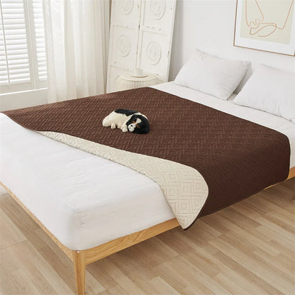 Waterproof Bedspread Pets Dog Cat Kids Urine Pad Bed Sheet Cover Quilted Mattress Pads Washable Mattress Protector Covers Solid