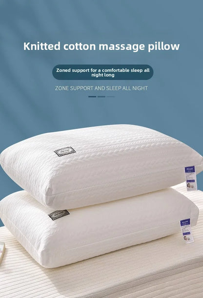 No-Collapse No-Deformation Pillow Core, High Support Cervical Pillow, Knitted Cotton Single Pillow Insert