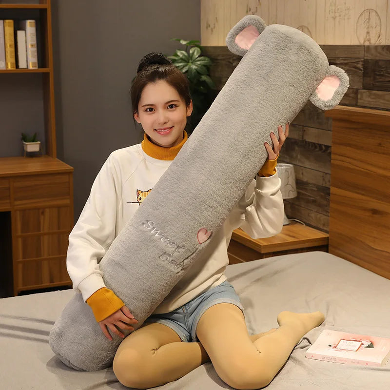 Large Size Cylinder Pillow Long Pillowcase Detachable Waable Soft Cute Bed Pillow Women's Sle Modern Simple Home Fabric