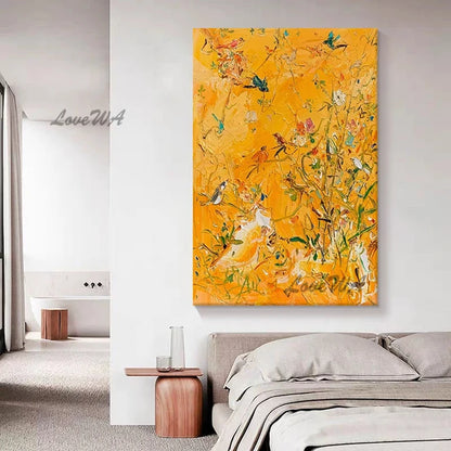 Abstract Oil Painting 100% Hand Painted Oil Paintings Wall Art Canvas Abstract Artwork Carving Art For Hotel Living Room Decor
