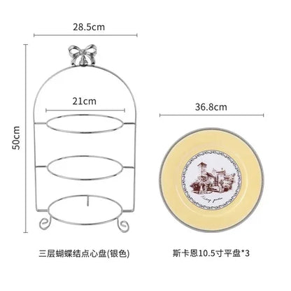 Nordic retro European tableware porcelain plates cups saucers pots high-end luxury sets creative home gifts