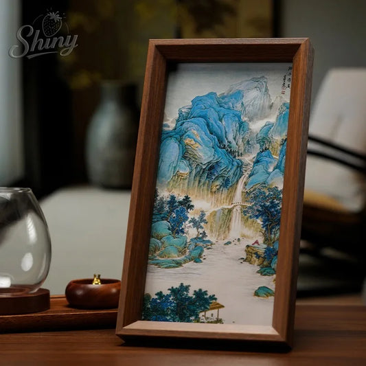 Chinese Landscape Painting, Chinese-style Landscape Painting, Calligraphy Frame, Display Stand, Study Desk Decoration, Gift