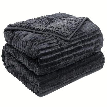15lbs Weighted Blanket Queen Size for Adults, Dual Sided Heavy Bedspread All Season Cooling Warm, Dark Grey Purple Throw Blanket