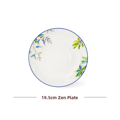 Miroco Luxury Porcelain Dinnerware Set Parrot Pattern Ele round Di Deep cm for Adult Home Use High Quali Bone China