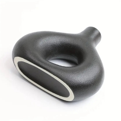 Bohemian style ceramic vase, creative donut vase, flower arrangement container, home decoration vase