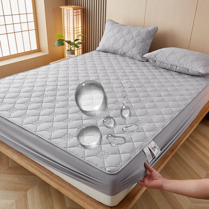 Waterproof Mattress Protector Embossed Bed Mattress Cover Soft Breathable Fitted Mattress Pad Cover 120/140/160/200x200 Washable